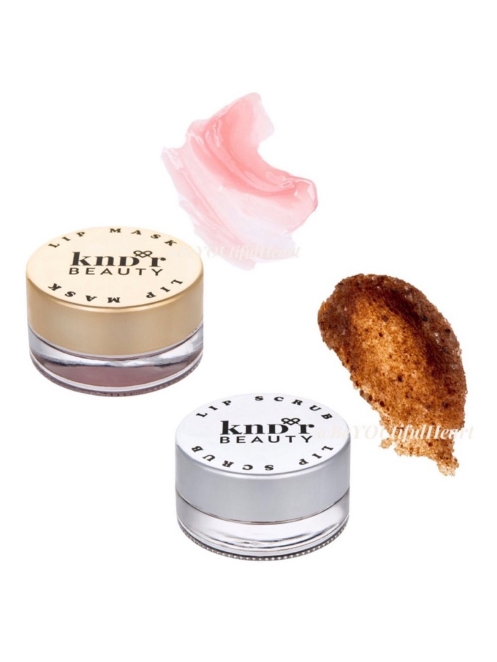 kndr Beauty Lip Mask and Scrub Set - A Kinder Pout Set, 2 x 0.14 oz / 4 g